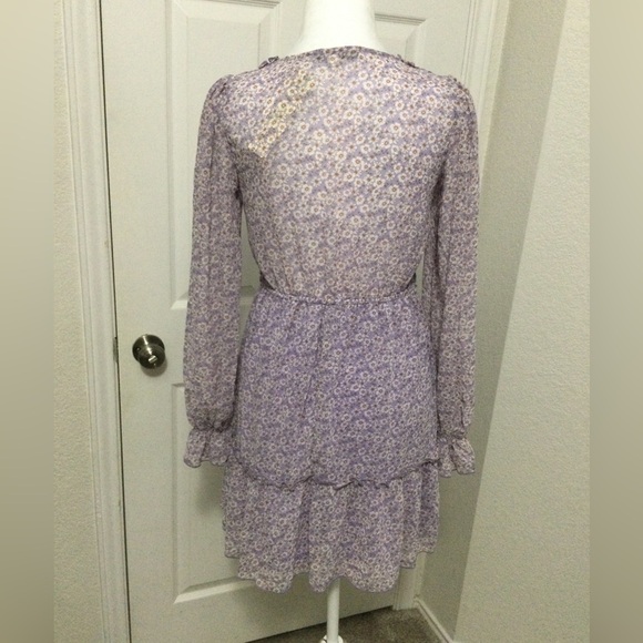 Allison & Kelly Purple Flower Spring Dress Size XS - Picture 4 of 9